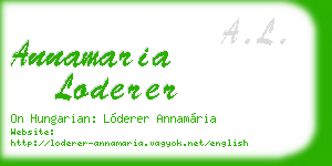 annamaria loderer business card
